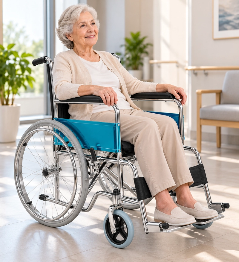 SILLA GLOMED SRF014 RUEDAS ESTÁNDAR ASIENTO NYLON - 5