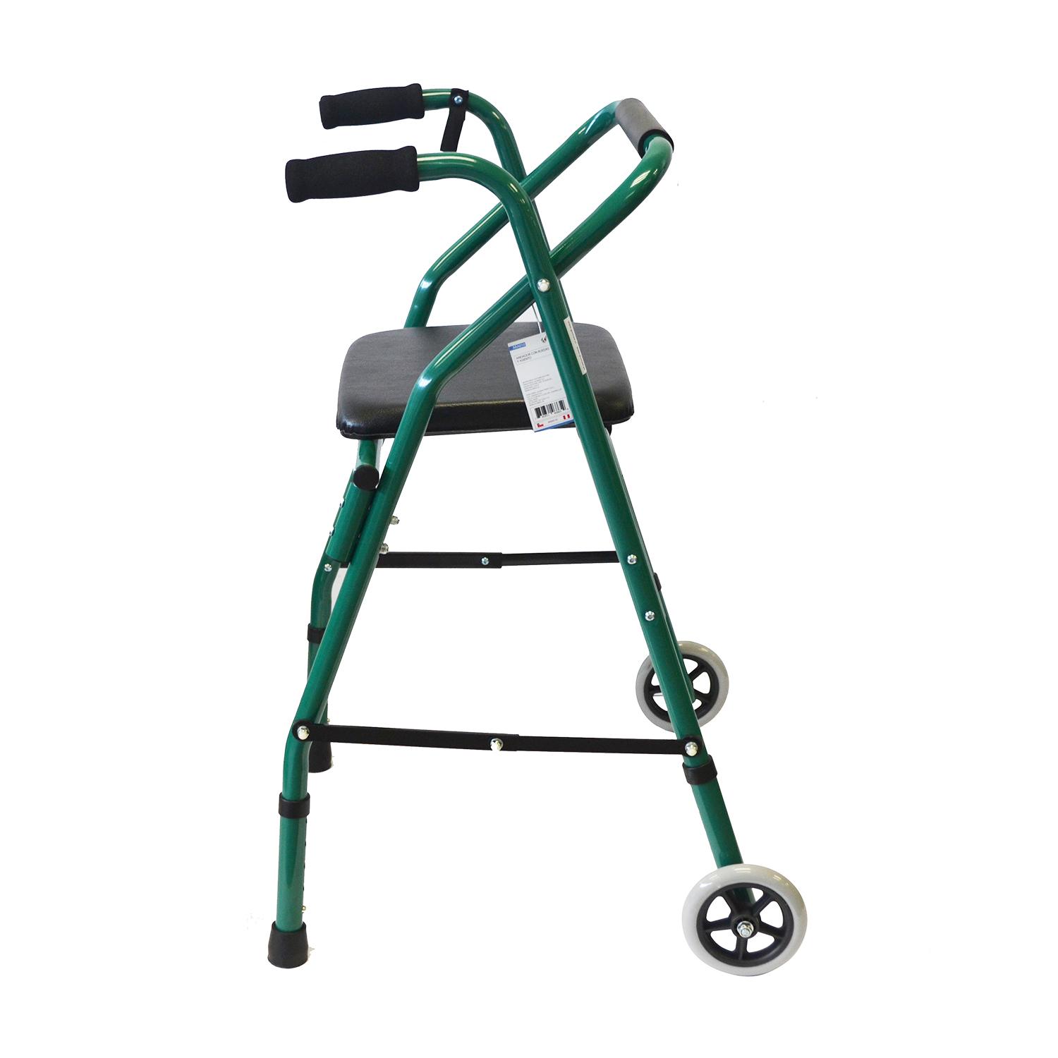 ANDADOR GLOMED ARA010 BURRITO ORTOPÉDICO PLEGABLE CON RUEDAS Y ASIENTO - 5