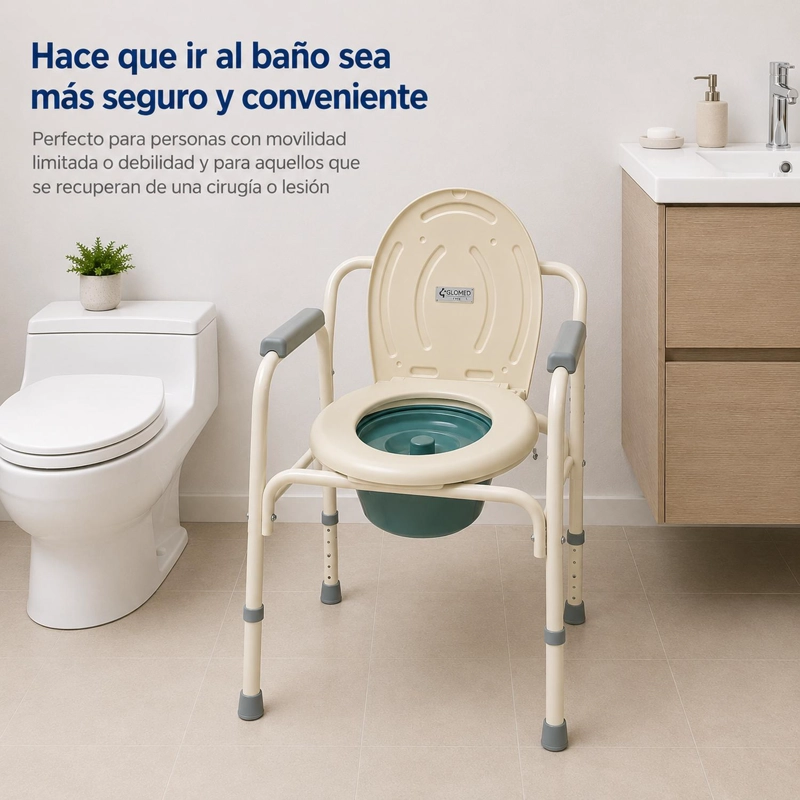 BAÑO PORTÁTIL GLOMED WCP016 WC FIJO LOW - 4