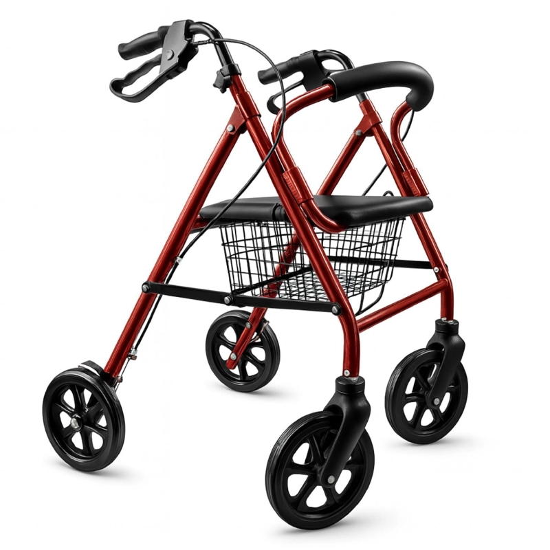 ANDADOR BURRO ORTOPE DICO 4 RUEDAS - ASIENTO Y CANASTO PRO - 1