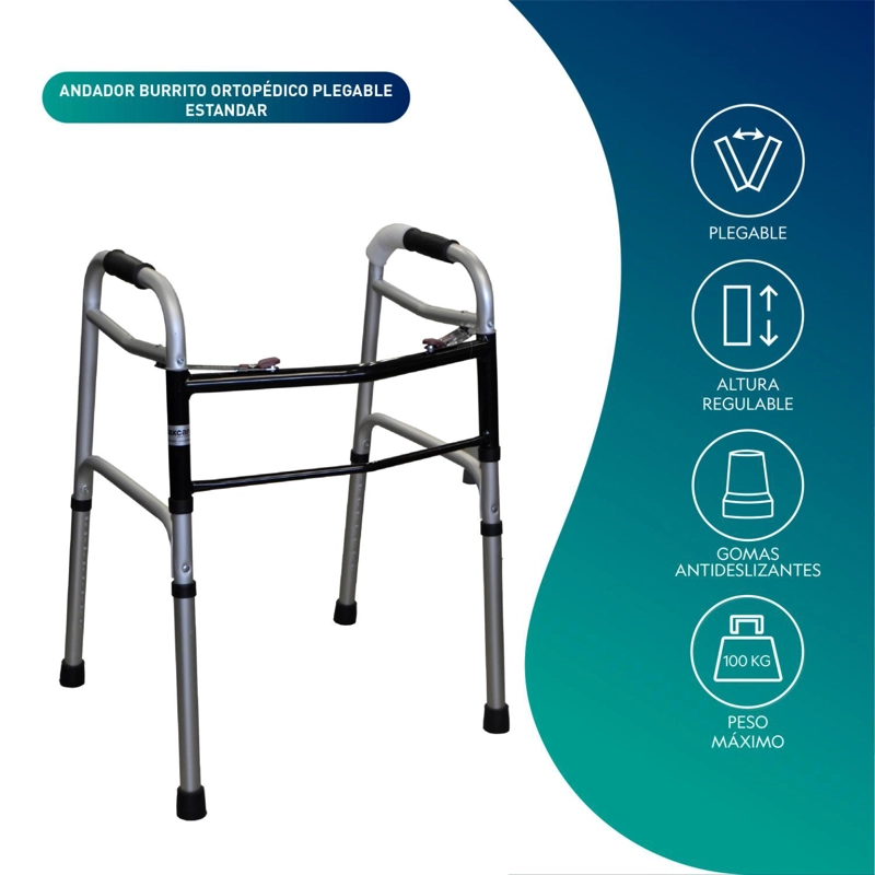 ANDADOR MAXCARE APS010 BURRITO ORTOPÉDICO PLEGABLE ESTÁNDAR - 3