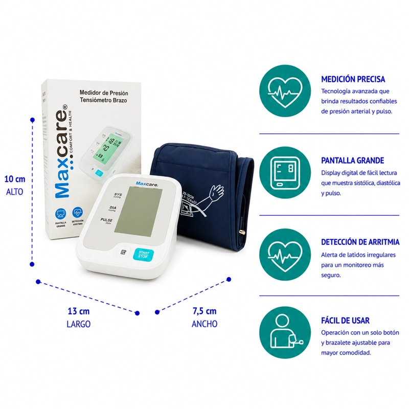 MEDIDOR DE PRESIÓN MAXCARE MDP010 TENSIÓMETRO BRAZO - 2