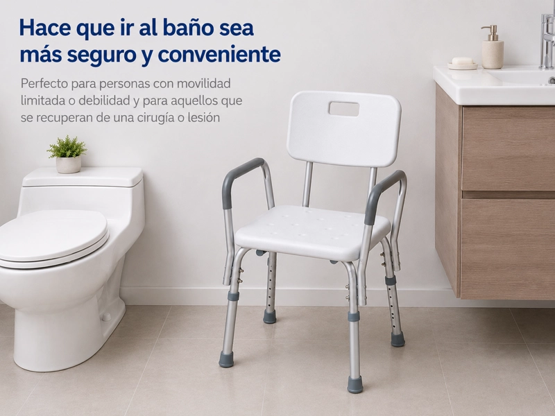 SILLA MAXCARE SBD011 BAÑO APOYA BRAZOS FIJO - 4