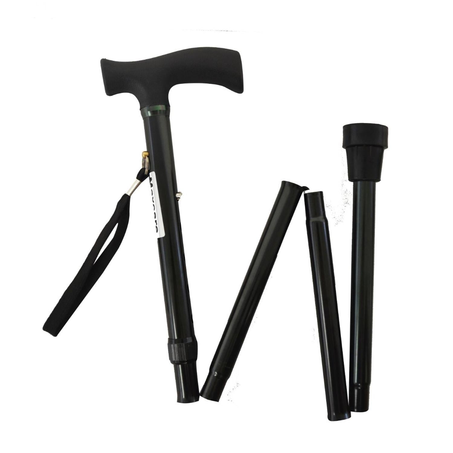 BASTÓN MAXCARE BPS015 PLEGABLE NEGRO NUEVO MANGO - 2