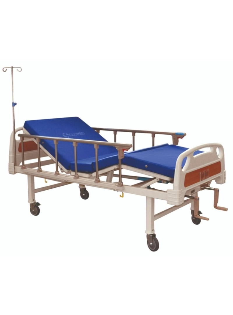CAMA CLINICA MANUAL 2 POS PLUS + COLCHON IMPERMEABLE 8CM - 1