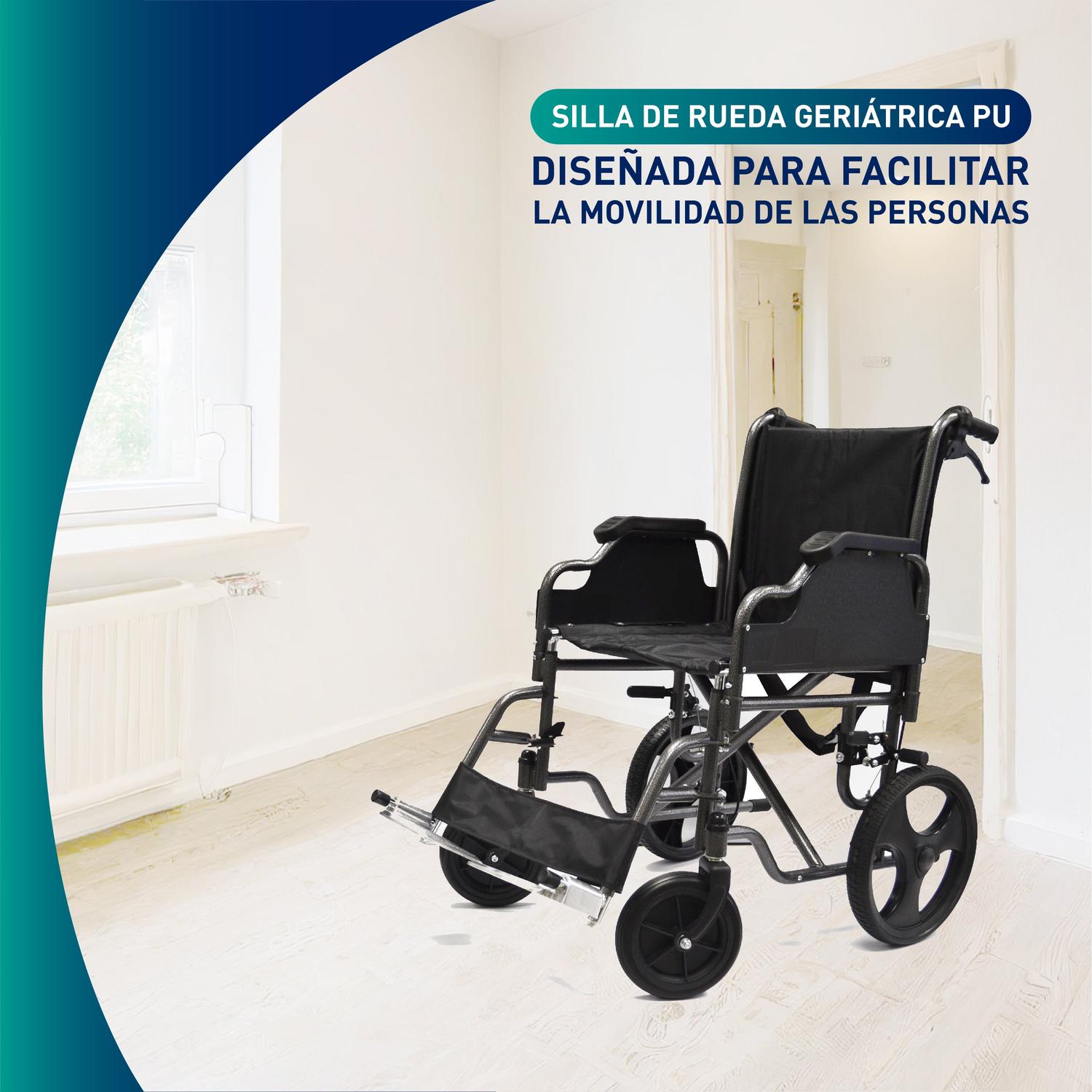 SILLA DE RUEDAS DE TRASLADO GERIATRICA DESMONTABLE PREMIUM - 4