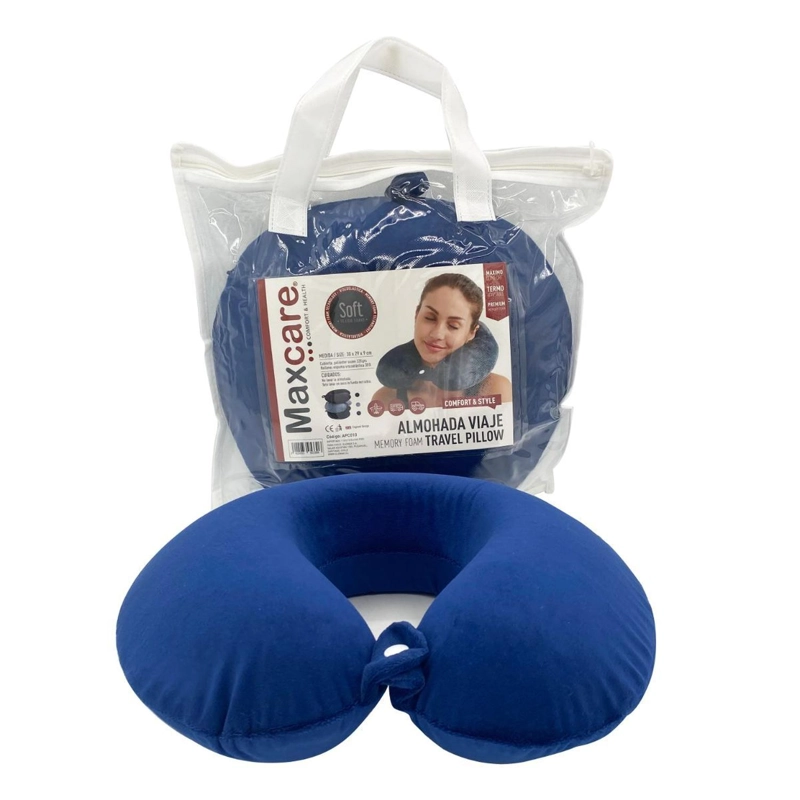 ALMOHADA CERVICAL SOFT VISCOELASTICO VIAJES 30X29X9 CM - 3