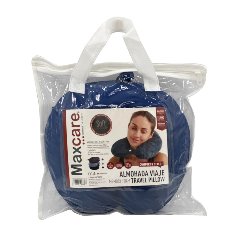 ALMOHADA CERVICAL SOFT VISCOELASTICO VIAJES 30X29X9 CM - 4