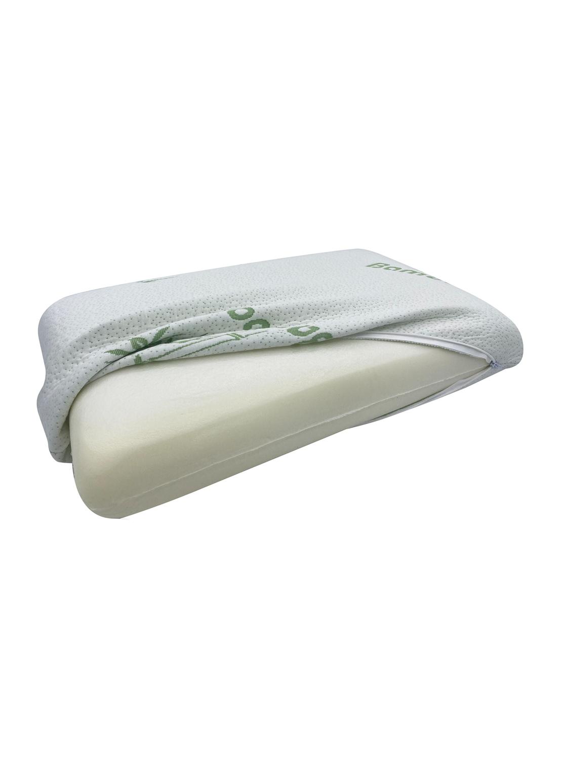 ALMOHADA MAXCARE AVN020 VISCOELASTICA CLASICA BAMBOO 63 X 40 X 10 CM BLANCO - 2