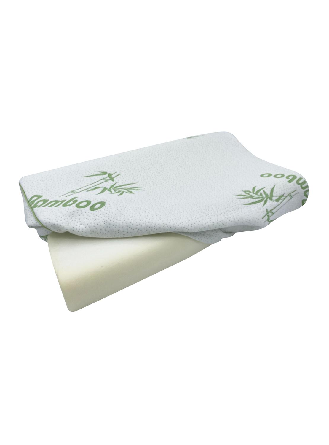 ALMOHADA MAXCARE AVC020 VISCOELASTICA CONTOUR BAMBOO 60 X 36 X 12-8 CM BLANCO - 3