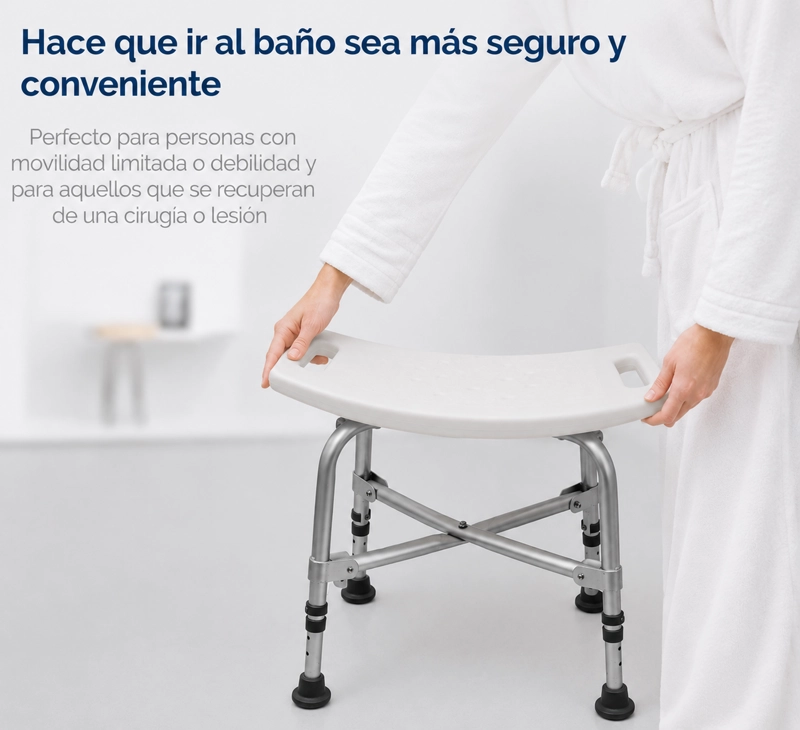 SILLA DE BAÑO DUCHA RECTANGULAR BARIATRICA - 4