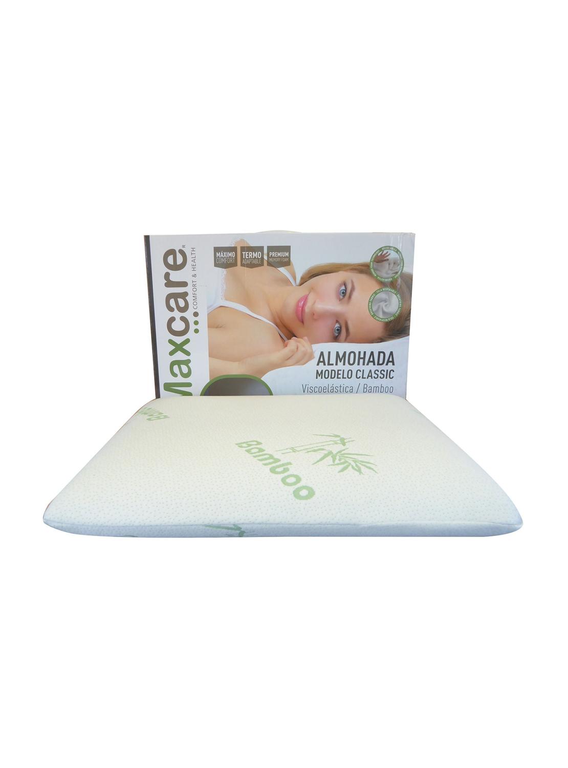 ALMOHADA MAXCARE AVN030 VISCOELASTICA CLÁSICA BAMBOO 70 X 50 X 12 CM BLANCO - 3
