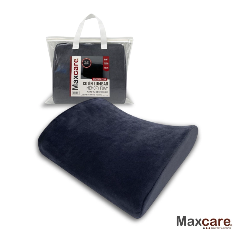 COJÍN MAXCARE COL012 ESPALDA SOPORTE LUMBAR COMFORT 33 X 33 CM NEGRO - 7