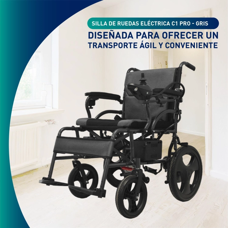 SILLA GLOMED SEB010 RUEDAS ELÉCTRICA C1 PRO GRAFITO - 4