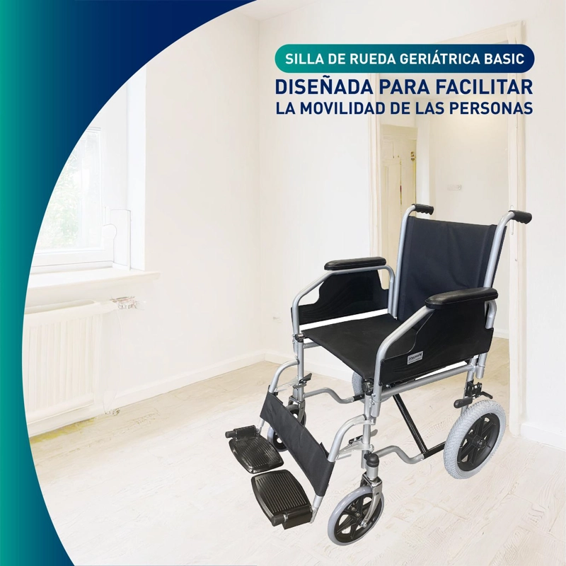 SILLA DE RUEDAS DE TRASLADO GERIATRICA RUEDAS INFLABLES - 4