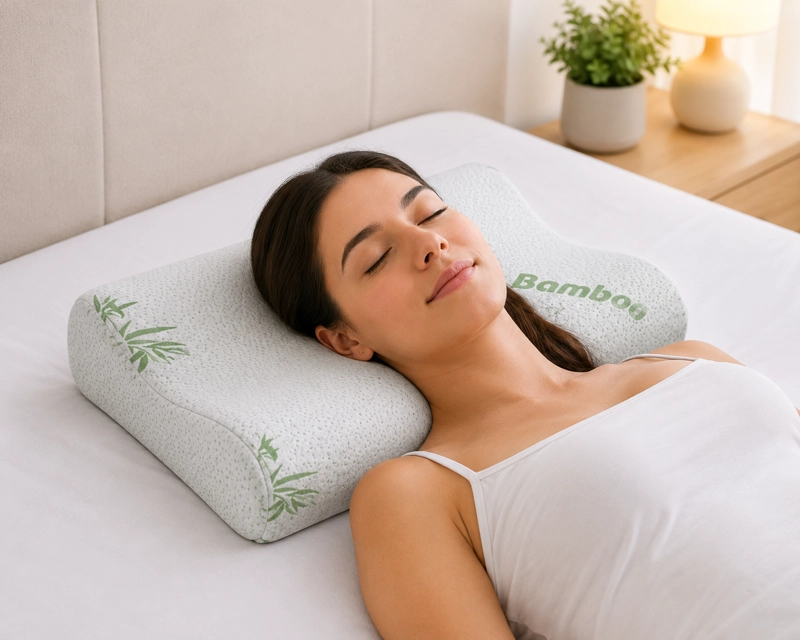 ALMOHADA MAXCARE AECA010 CERVICAL ESPUMA ACANALADA 60 X 40 X 14-12 CM BLANCO - 4