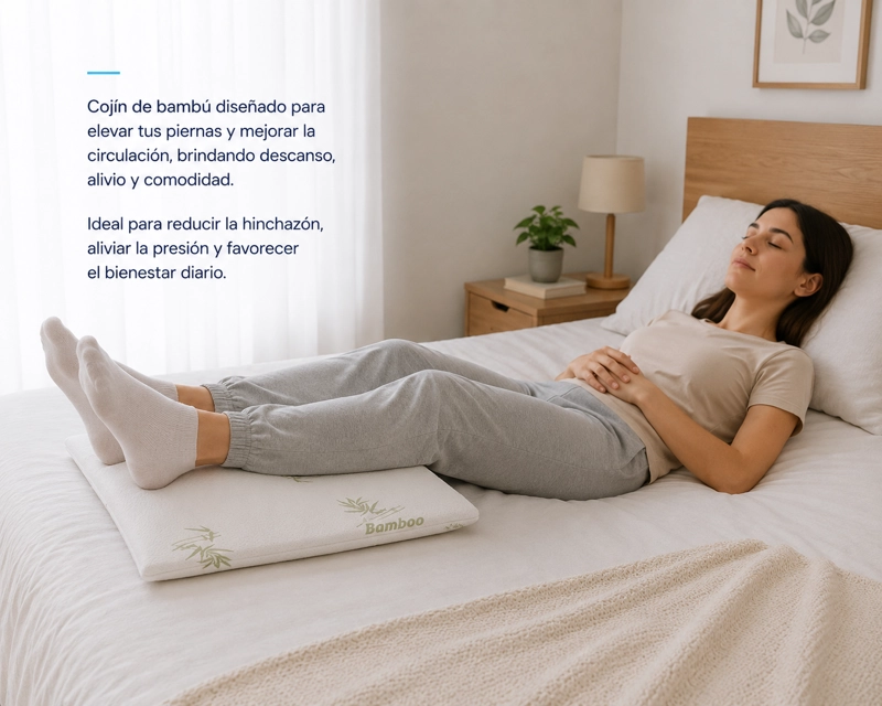 ALMOHADA MAXCARE CREA010 SOPORTE CUÑA ADULTO VISCOELASTICA 80 X 60 X 15 CM BLANCO - 4