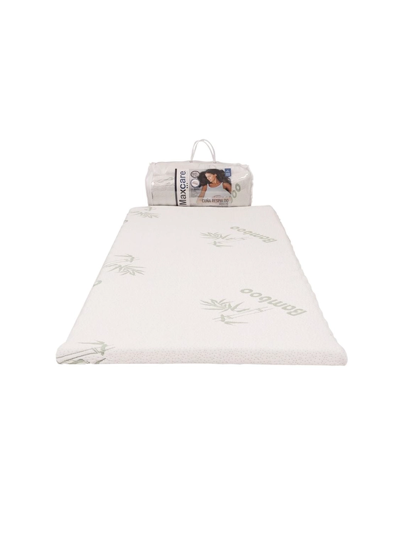 ALMOHADA MAXCARE CREA010 SOPORTE CUÑA ADULTO VISCOELASTICA 80 X 60 X 15 CM BLANCO - 5