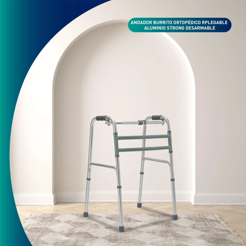 ANDADOR PLEGABLE ALUMINIO PASO A PASO STRONG - DESARMABLE - 6