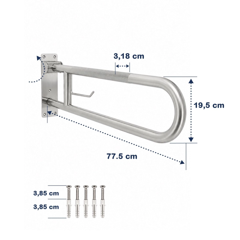 BARRA MAXCARE SUJECIÓN MURO ABATIBLE BAÑO - 2