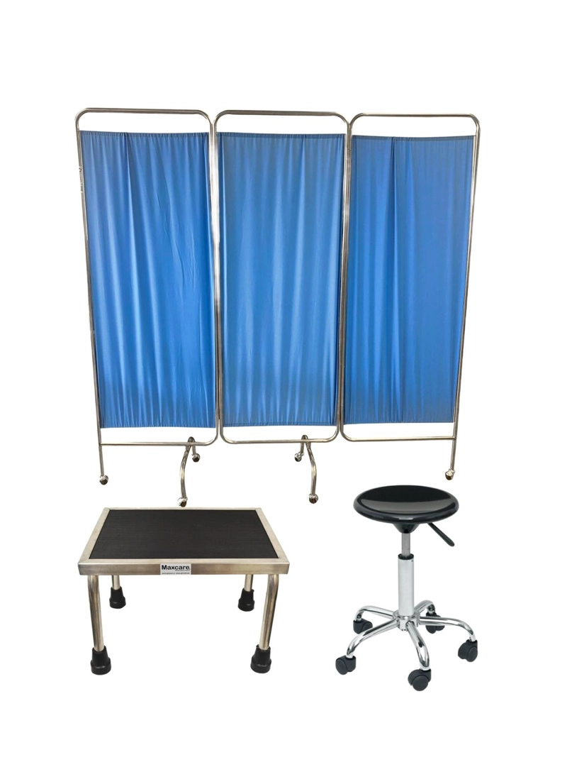 PACK GLOMED C-BSTCEPCPCM BIOMBO CLÍNICO 3 CUERPOS + ESCABEL + PISO CLÍNICO - 1