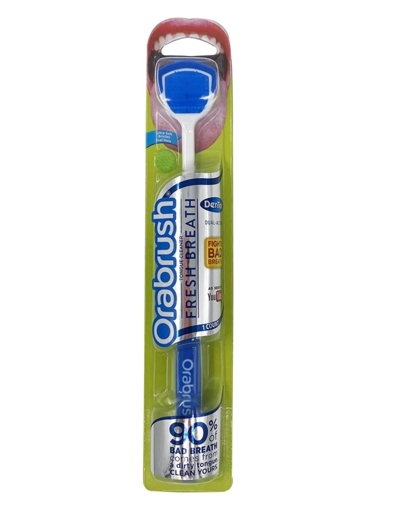 PACK LIMPIADOR LINGUAL ORABRUSH + HILO DENTAL CROSS FLOSSER - 3