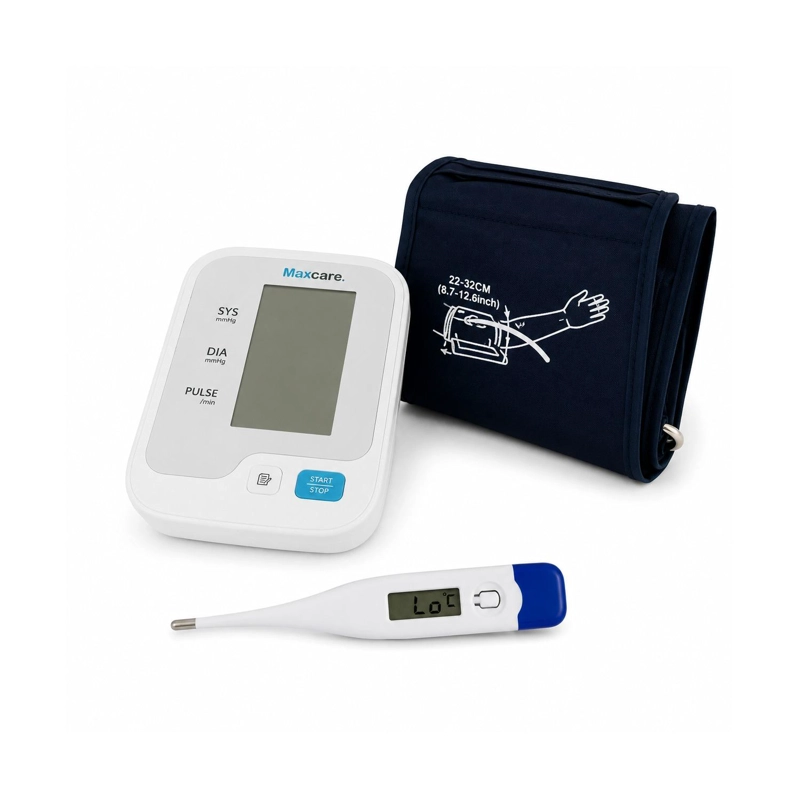PACK MAXCARE C-MDPTDR MEDIDOR DE PRESIÓN PARA BRAZO + TERMÓMETRO DIGITAL RÍGIDO - 1