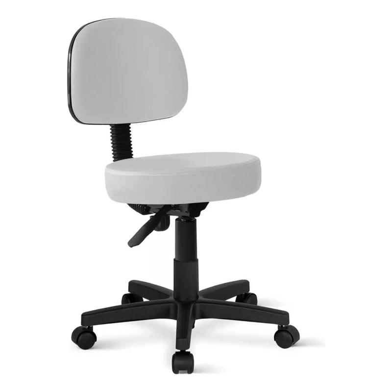 PISO TABURETE GLOMED PCMR020BL CONSULTA MEDICA CON RESPALDO BLANCO - 1