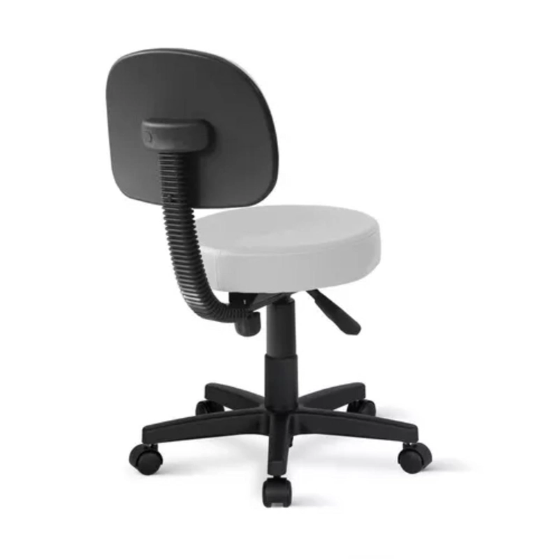 PISO TABURETE GLOMED PCMR020BL CONSULTA MEDICA CON RESPALDO BLANCO - 2