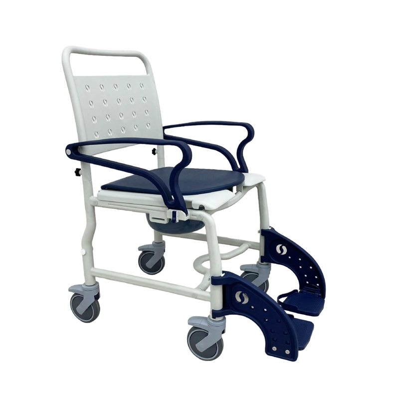 SILLA DE BAÑO DUCHA WC AZUL - HAMBURG - 1