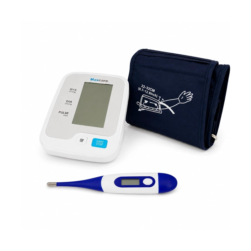 PACK MAXCARE C-MDPTDF MEDIDOR DE PRESIÓN PARA BRAZO + TERMÓMETRO DIGITAL FLEXIBLE - 1