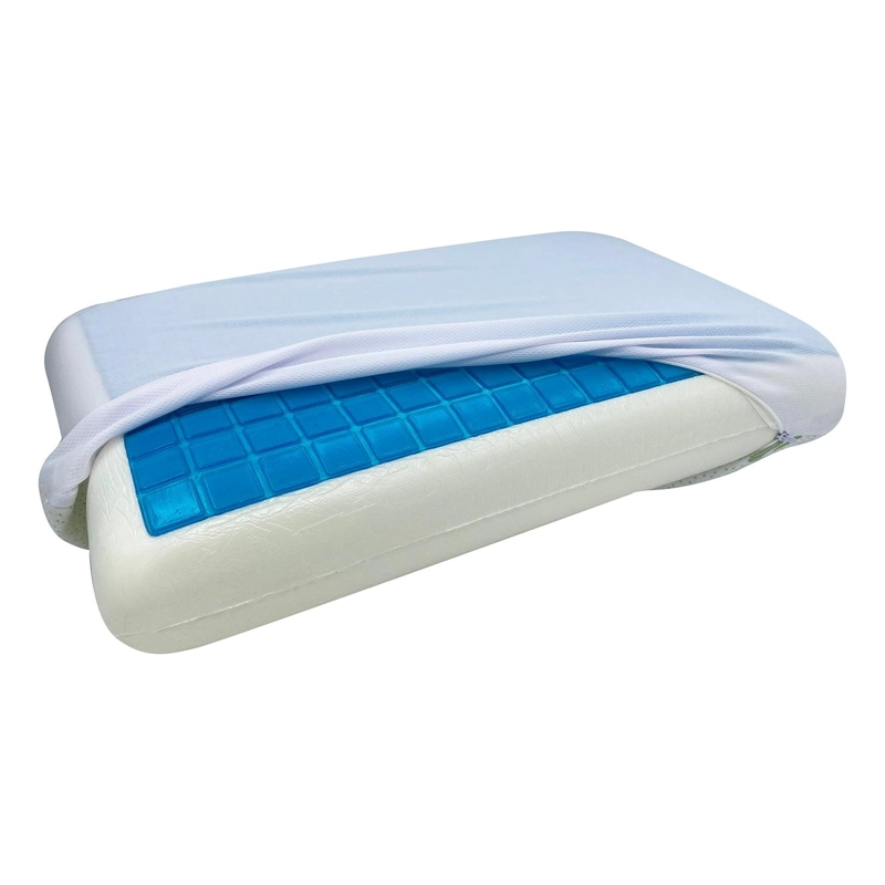 PACK SOBRECOLCHON + ALMOHADA VISCOELASTICA GEL BAMBOO 63X40X10 - 2