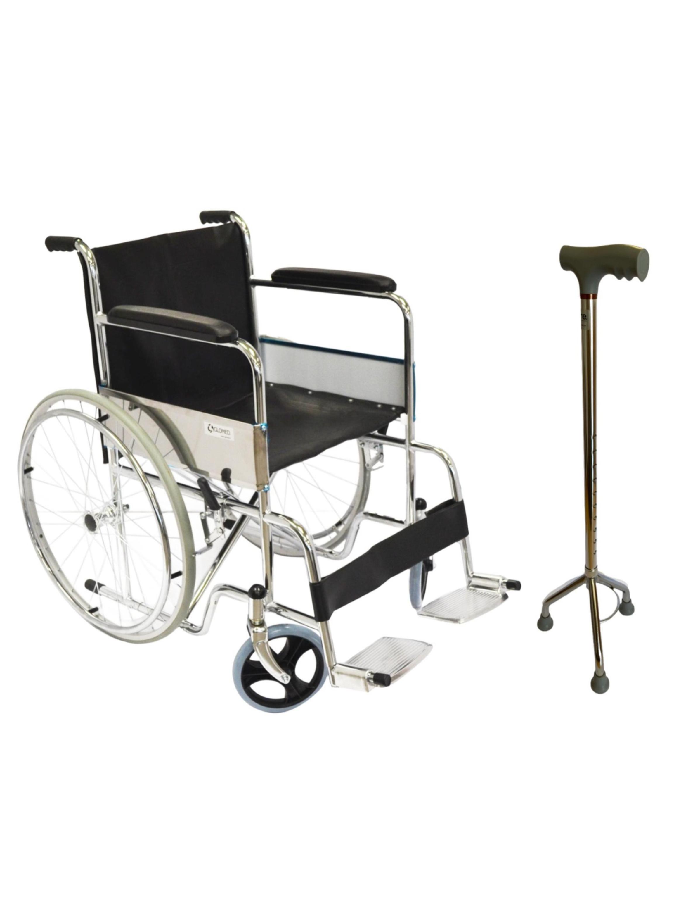 PACK SILLA DE RUEDA STANDARD ECO + BASTON ORTOPE DICO 3 PATAS - 7