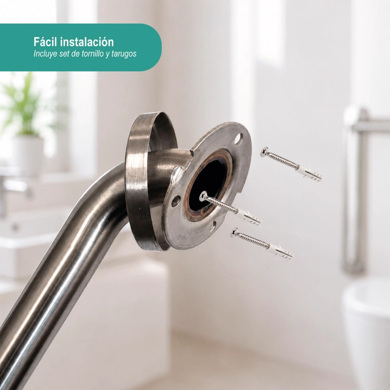 BARRA SEGURIDAD BAÑO MAXCARE BBAI40 ACERO INOXIDABLE 40CM - 3