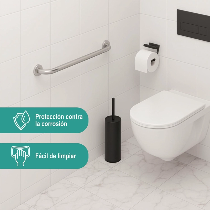 BARRA SEGURIDAD BAÑO MAXCARE BBAI40 ACERO INOXIDABLE 40CM - 5