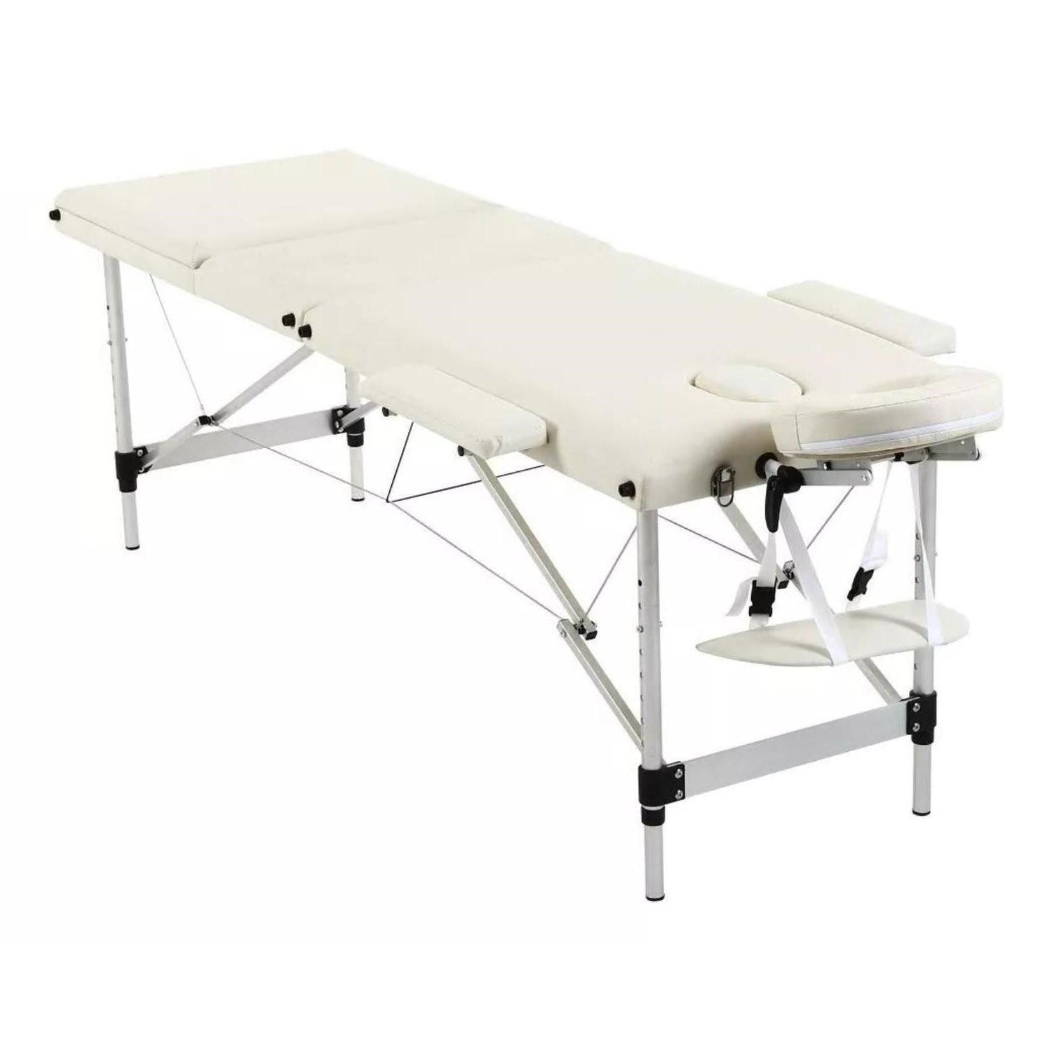 CAMILLA DE MASAJES GLOMED CTM020BL PLEGABLE 3 CUERPOS BLANCA DELUXE - 1