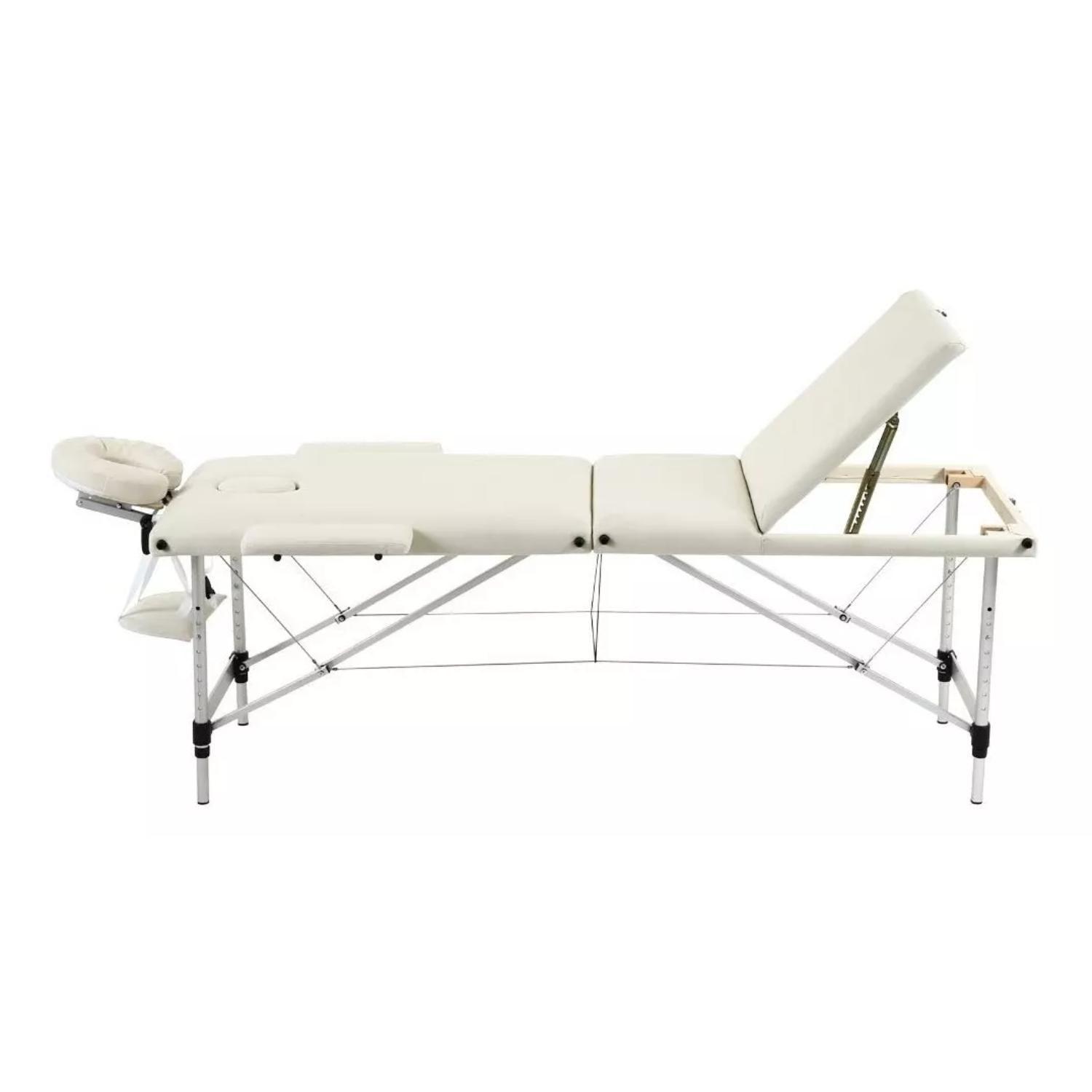 CAMILLA DE MASAJES GLOMED CTM020BL PLEGABLE 3 CUERPOS BLANCA DELUXE - 2