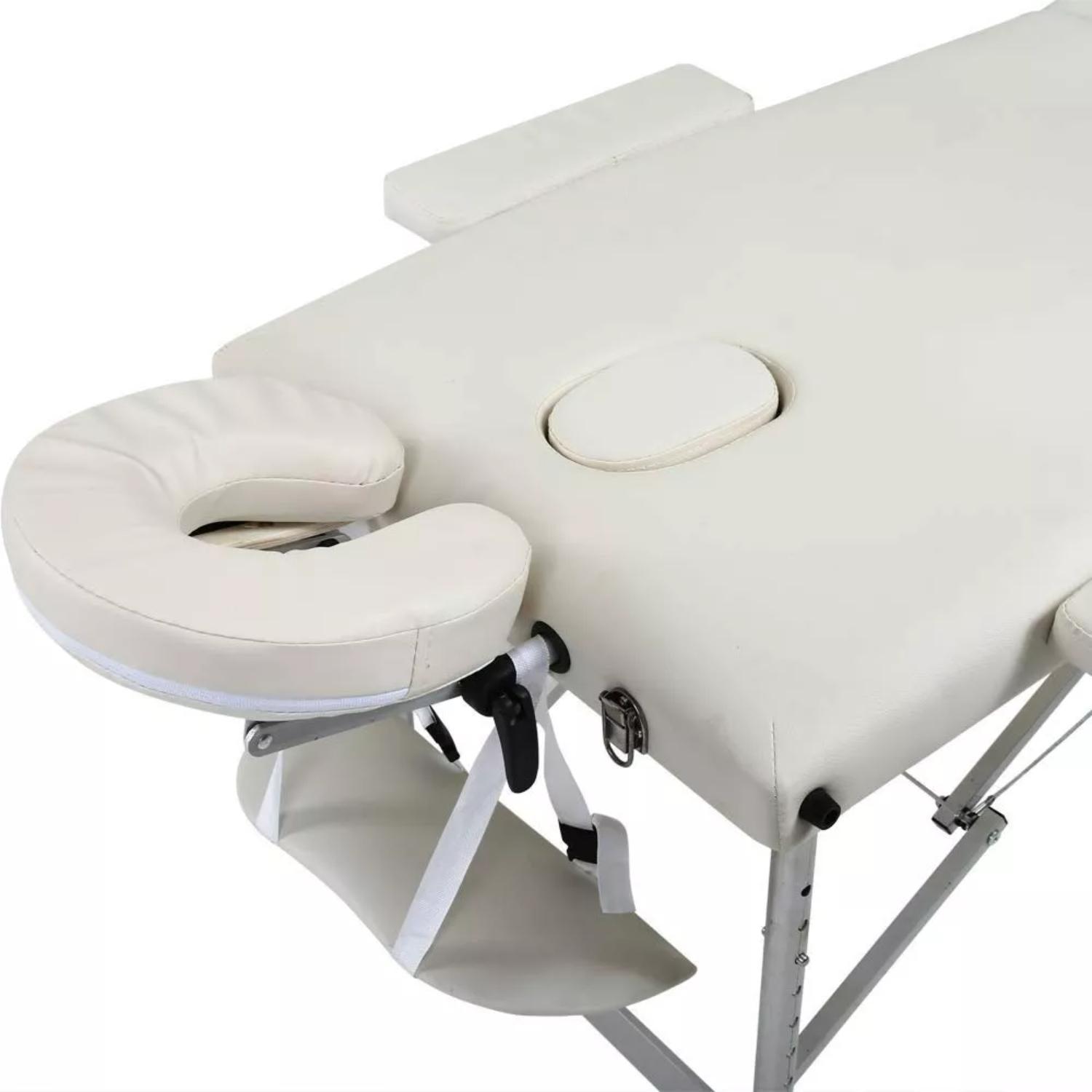 CAMILLA DE MASAJES GLOMED CTM020BL PLEGABLE 3 CUERPOS BLANCA DELUXE - 3