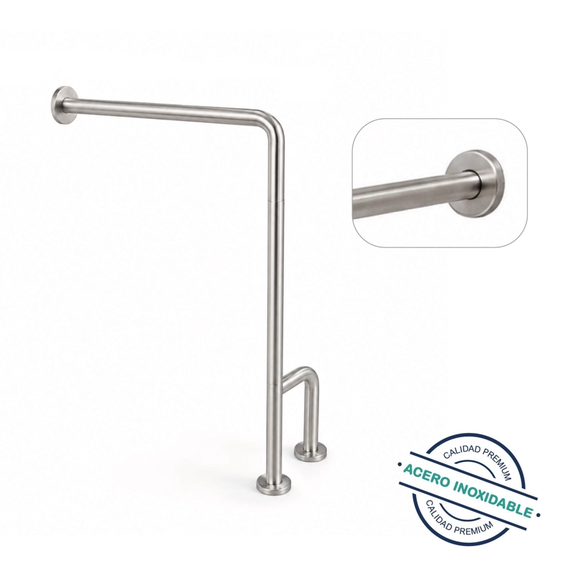 BARRA MAXCARE BBAPDI SEGURIDAD BAÑO ANGULAR MURO-PISO DOBLE IZQUIERDA - 1