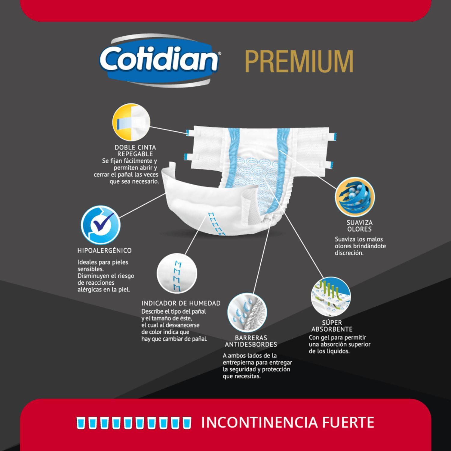 PAÑALES ADULTO COTIDIAN N-PCOPRE010 PAÑAL ADULTO PREMIUM 20 UNID - 4
