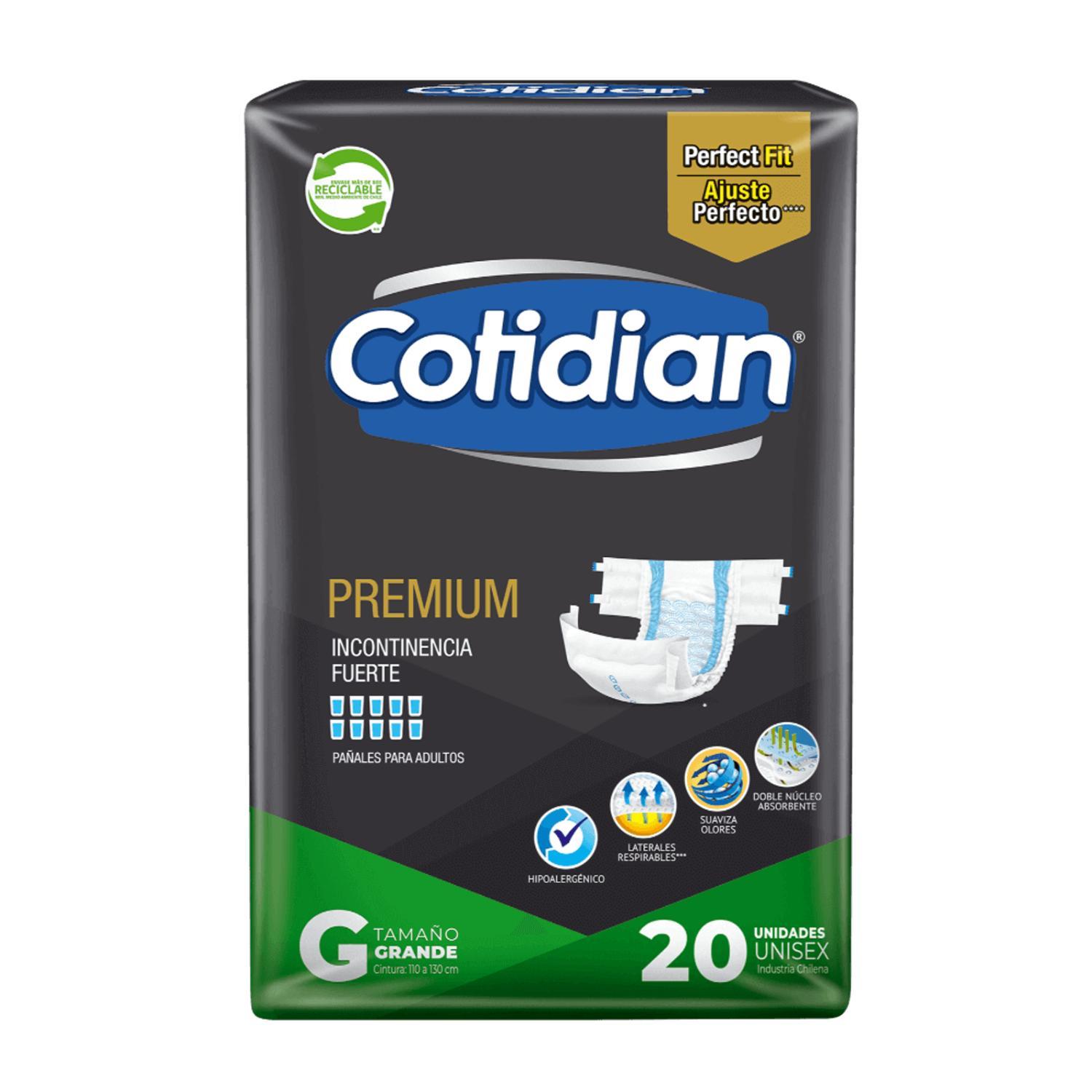 PAÑALES ADULTO COTIDIAN N-PCOPRE020 PAÑAL ADULTO PREMIUM 20 UNID G - 2