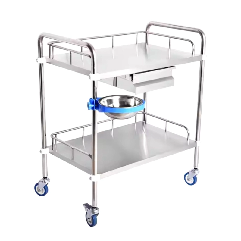CARRO CURACION ACERO INOX UN CAJON PREMIUM 75X40X50 CM - 1
