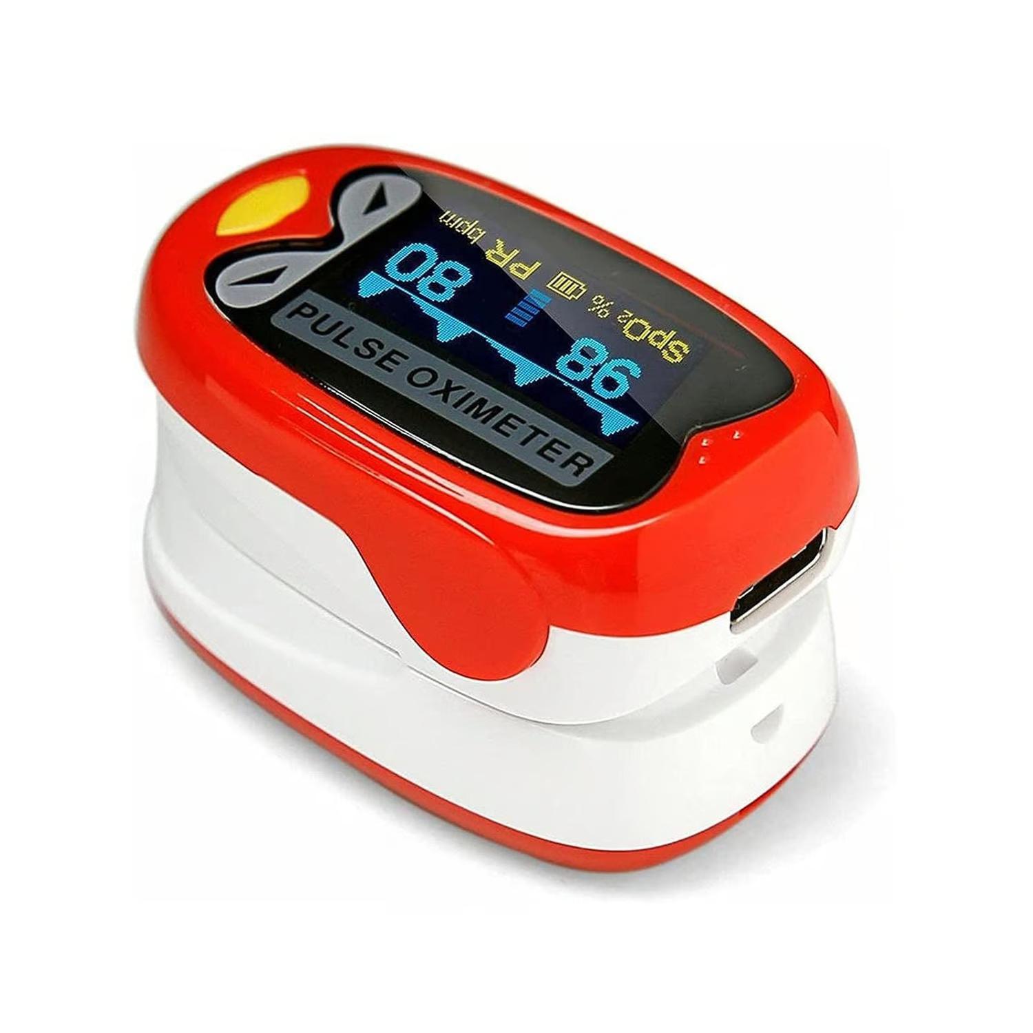 OXIMETRO SATUROMETRO DE PULSO PEDIATRICO ROJO - 1