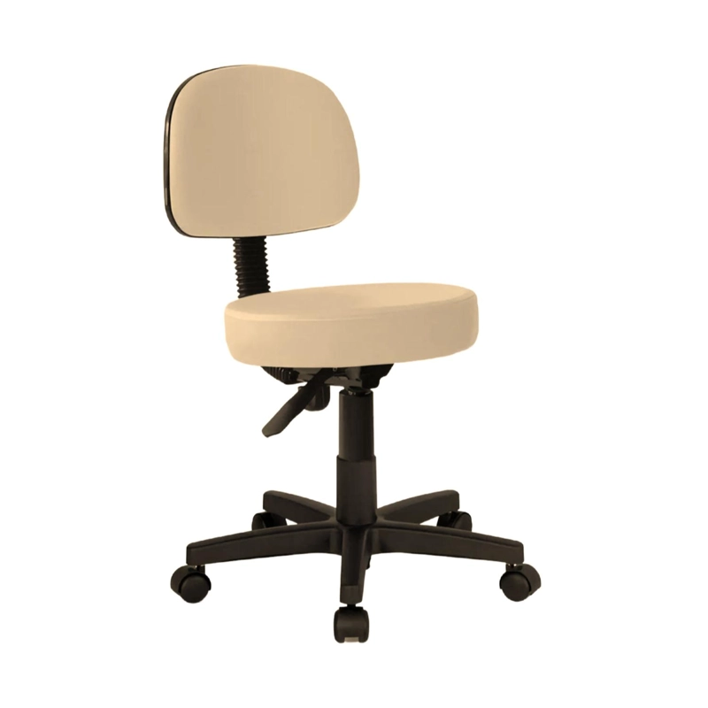 PISO TABURETE CONSULTA MEDICA CON RESPALDO - BEIGE - 1