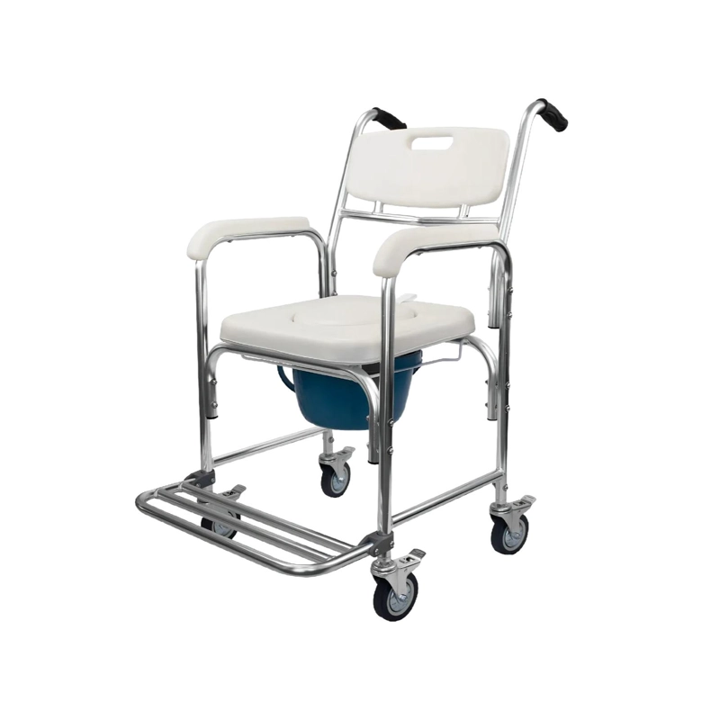 SILLA DE BAÑO CON RUEDAS Y REPOSAPIE S 3 EN 1 - 1