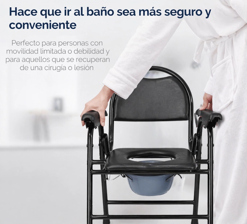 BAÑO PORTATIL SILLA DE WC PLEGABLE PRO - 4