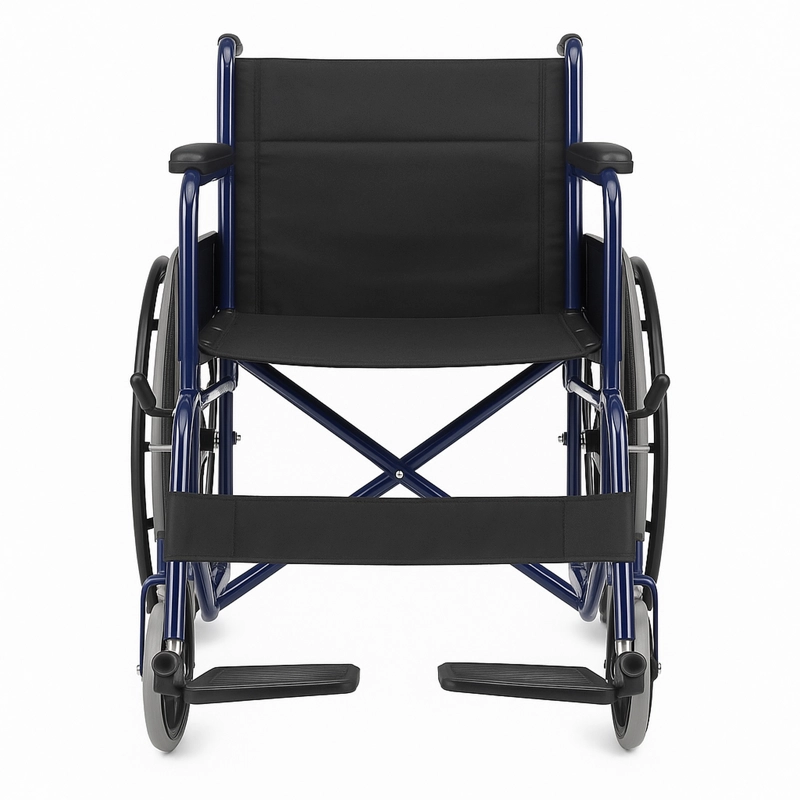 SILLA DE RUEDAS CRUCETA DOBLE DE ACERO - 3