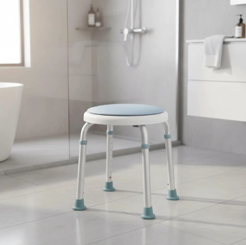 PISO DE BAÑO DUCHA GIRATORIO ANTIDESLIZANTE ALTURA AJUSTABLE - 4