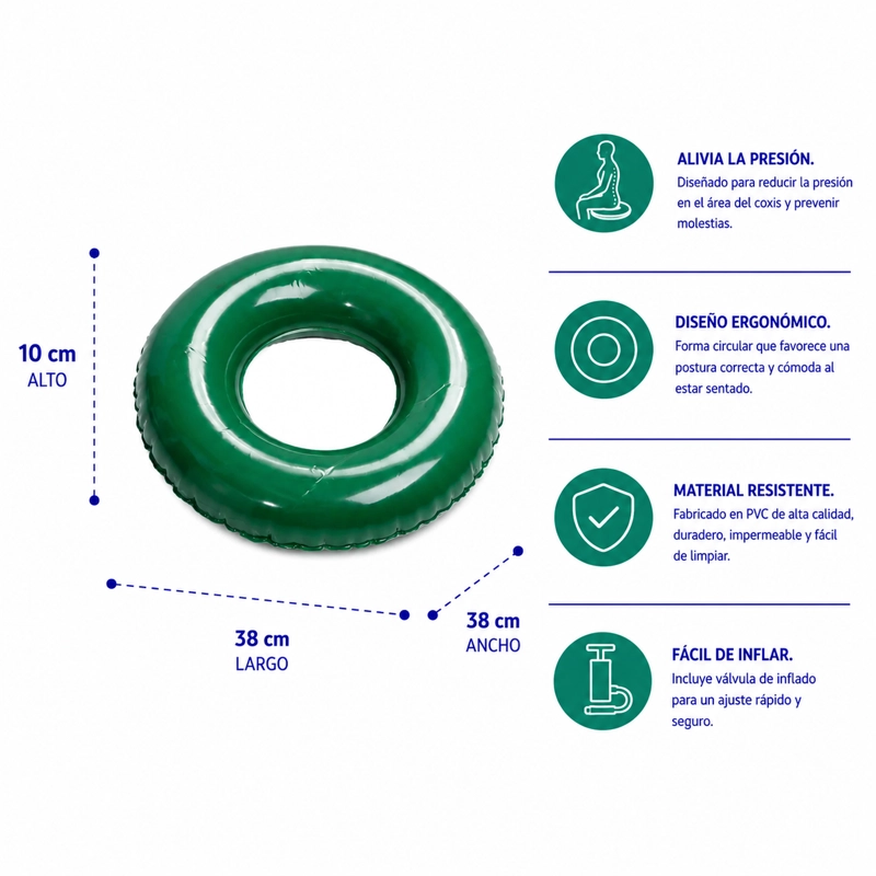 COJIN INFLABLE ANTIESCARAS REDONDO - 2