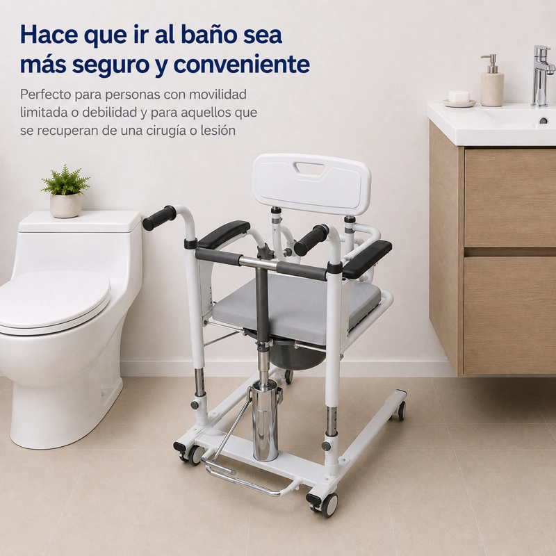 SILLA DE TRANSFERENCIA MULTIFUNCIONAL HIDRAULICA PARA BAÑO - 4